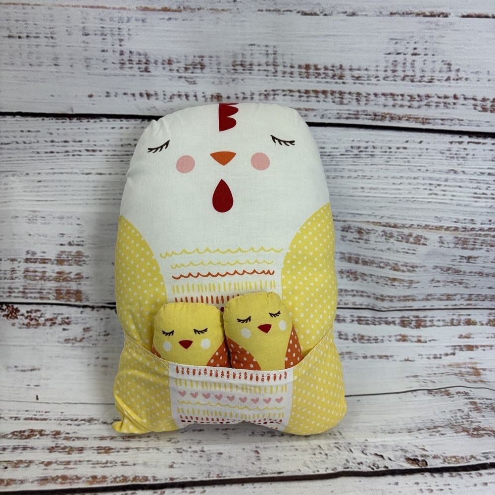 Completed Mama Hen Chicks Farm Fun Stacy Iest Hsu Moda Fabric Panel Pillow